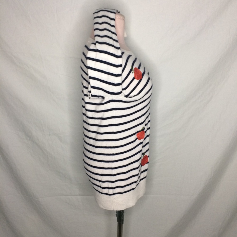 LOFT striped apple embroidered sweater Wool blend - Picture 11 of 12